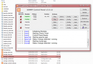 Make your own Ragnarok Offline - XAMPP Control Panel