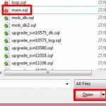 Choose "main.sql" file for main ragnarok database